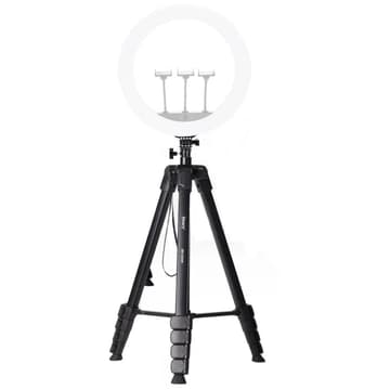 Jmary KP-2208 Multi-Functional Aluminum Tripod for Cameras & Mobile Phone - Black