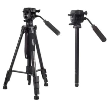Jmary KP-2599 Professional Aluminum Tripod, Monopod for All DSLR Cameras and Smartphone (Black)