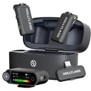 Hollyland Lark MAX 2 Wireless Lavalier Microphone for iPhone/Camera/Android, AI Noise Cancelling, 32-bit Full-Chain Audio, 340m Transmission (Combo, 2TX + 2RX + Charging Case) - Black product image