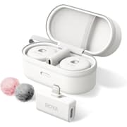 BOYA Omic-D Wireless Lavalier Microphone for iPhone MFi Certified, Noise Cancelling Lapel Mic Wireless with Magnetic Clip iPhone Microphone for Video Recording YouTube Vlog - White product image