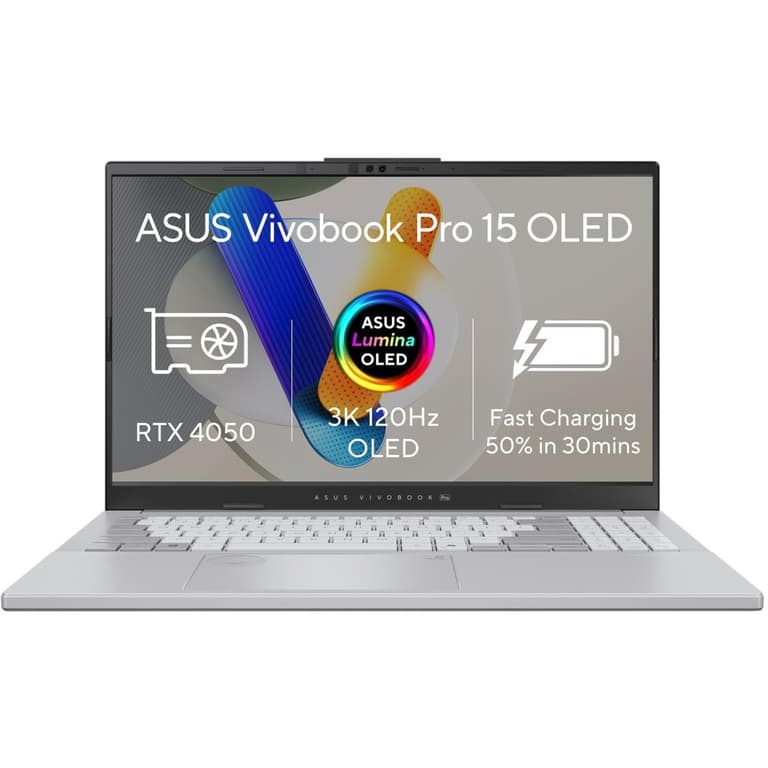 ASUS Vivobook Pro 15 (2025) N6506CU Intel® Ultra 7 Gen II 255H HIGH Performance AI Boost NPU 16-Core For Creative Pro & Gaming Pro w/ Nvidia RTX 4050 6GB & 3K OLED 120Hz Display