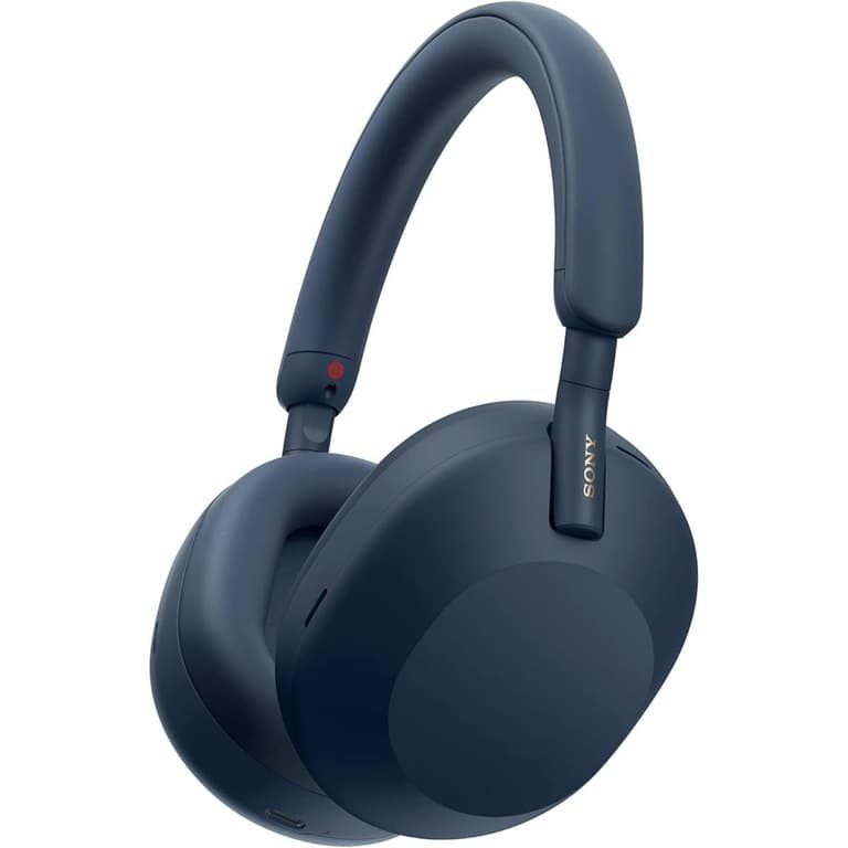 Sony Wireless Noise Canceling Bluetooth Headphone, Magnificent Sound, 30 Hour Battery Life, 32.81 ft Effective Range, 2.4 GHz Band Frequency, Detachable Cord, Closed Dynamic - Blue