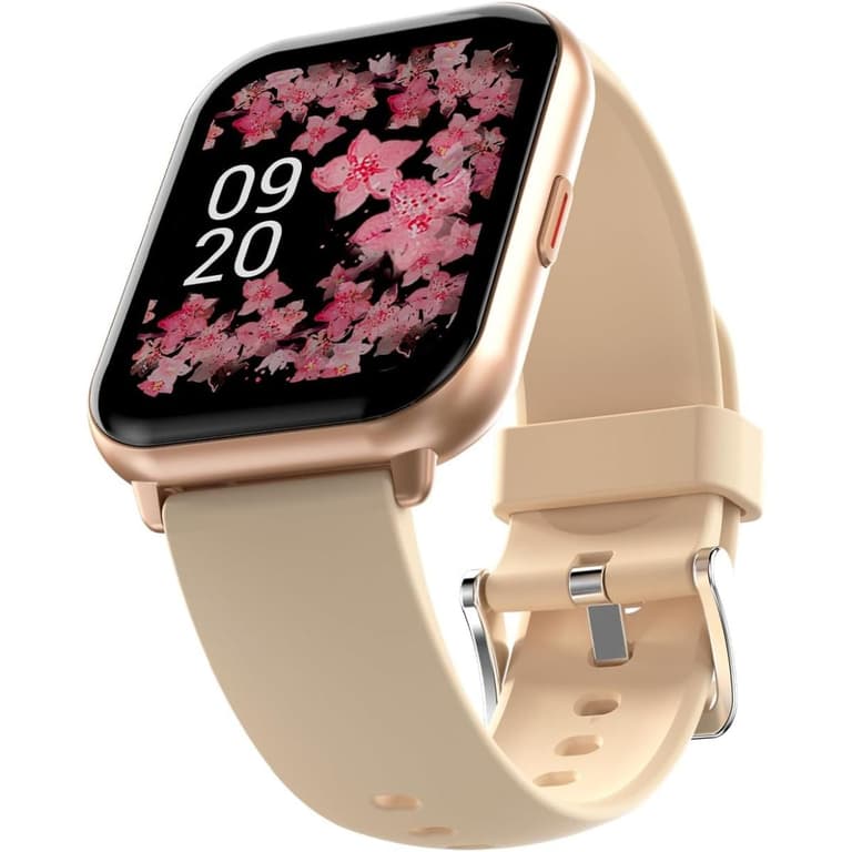 HiFuture ZONE2 1.96" IPS Display BT Calling Smartwatch, Sleep & Health Fitness Tracking, Long Battery Life, IP68 Waterproof - Pink