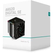DeepCool AK620 Digital SE CPU Air Cooler Mighty 260w TDP 6 Copper Heat Pipes Dual-Tower CPU Cooler w/ ARGB LED Strip & Digital Screen Displays , Black product image