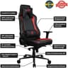 Arozzi Vernazza Soft PU Leather Ergonomic Office and Gaming Chair with High Backrest Recliner Swivel Tilt Rocker Adjustable Height and Adjustable Lumbar and Neck Support - Red product thumbnail 1