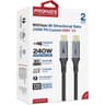 Promate PowerBolt5-80G Thunderbolt 5 USB 4 Cable 80Gbps Data Transfer, 240W Power Delivery, 8K Ultra HD Display Support, USB-C to USB-C 1.2M Cable, Compatible with Thunderbolt 5, Durable Build Black product thumbnail 1