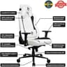 Arozzi Vernazza Soft PU Leather Ergonomic Office and Gaming Chair with High Backrest Recliner Swivel Tilt Rocker Adjustable Height and Adjustable Lumbar and Neck Support - White product thumbnail 1