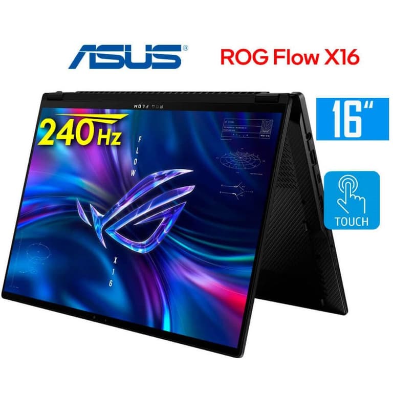 ASUS ROG Flow X16 (2023) GV601VI NEW 13Gen Intel Core i9 14-Cores 2-in-1 Laptop w/ Nvidia RTX 4070 8GB & 2.5K IPS 240Hz Touch Display