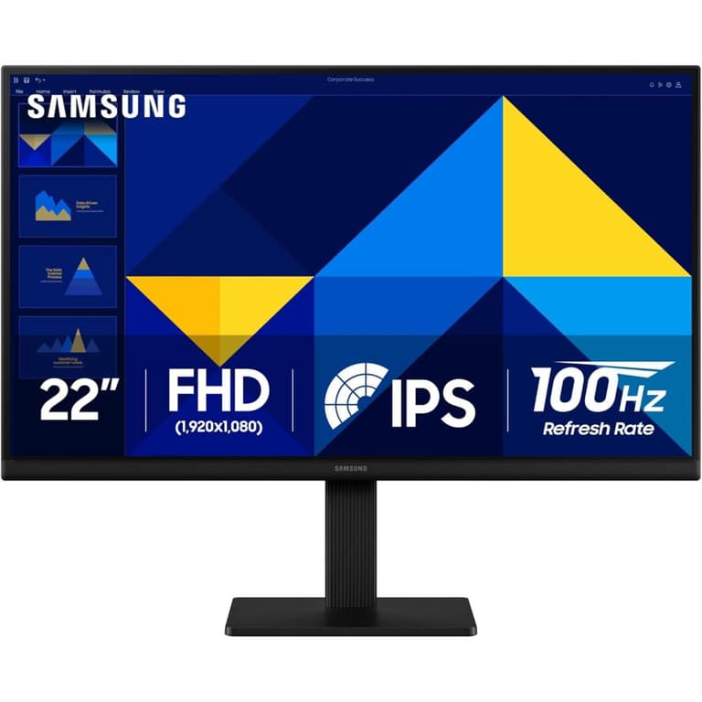 SAMSUNG S3 S30GD Essential 22" IPS Full HD 100Hz Eye-Save & Flicker-Free Technology VGA & HDMI , Black