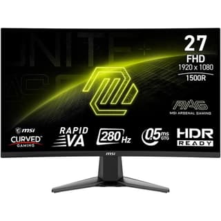 MSI MAG 276CXF 27" Curved 1500R 280Hz 0.5ms HDR Ready 102% sRGB 1.07 Billion Color Adaptive-Sync Support 120Hz For PS5 & XBox