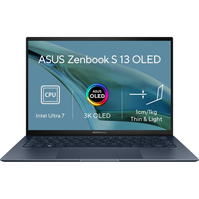 ASUS Zenbook S 13 OLED (2024) UX5304MA Intel Core Ultra 7 12-Cores w/ Super-Light 1KG & 3K OLED Display , Ponder Blue
