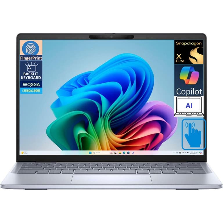 Dell Latitude 7455 (2024) Power your workflow with AI PC NEW Snapdragon X Elite 12-Cores AI-Powered w/ Long Battery Life & IPS 2.5K Touch Screen , Gray