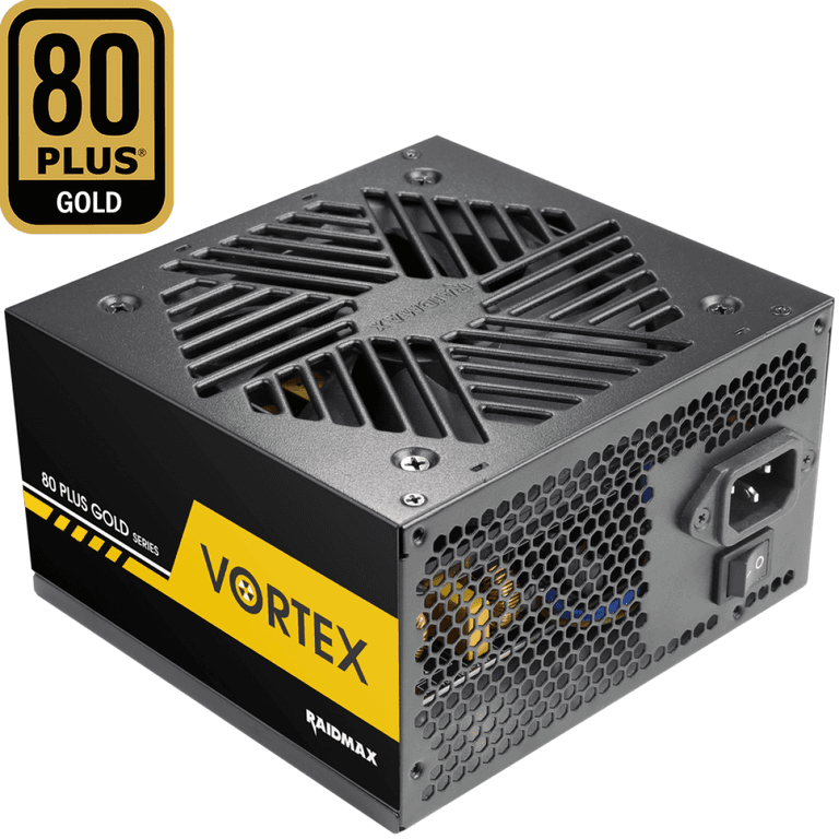 Raidmax Vortex 800w 80+ Gold ATX Continuous Power with 120mm Quiet Fan Active PFC Power Supply , Black