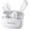 BOYA Mini Wireless Microphone for iPhone/Android/PC/Tablets with USB C/Lightning Plug, MFi Certified, Noise Reduction, AI Voice Changer, 30H Battery Life with Charging Case for Video Recording Podcast - White product thumbnail 1