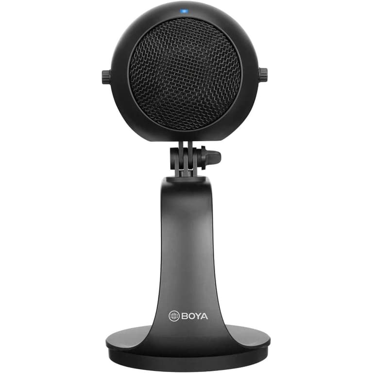 Boya BY-PM300 USB Microphone Condenser Microphone with Monitoring for Podcasts, Studios, Streaming, Radio, YouTube, Plug 'n Play on PC and Mac - Black