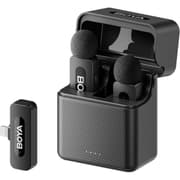 BOYA V3 Wireless Microphone for iPhone with MFi Certified Lightning Port, 36H Battery Life, Noise Canceling Clip on Lapel Microphone Wireless Mini Mic for Video Recording - Black product image