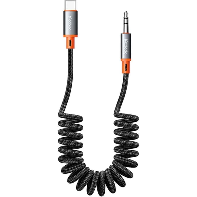 Mcdodo CA-0900 USB Type C to 3.5mm AUX Jack Coil Cable Castle Series 1.8m