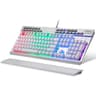 Redragon YAMA K550 Mechanical Gaming Keyboard, RGB LED Backlit with Purple Switches, Macro Recording, Wrist Rest, Volume Control, Full Size, Yama, USB Passthrough for Windows PC Gamer (White) product thumbnail 1