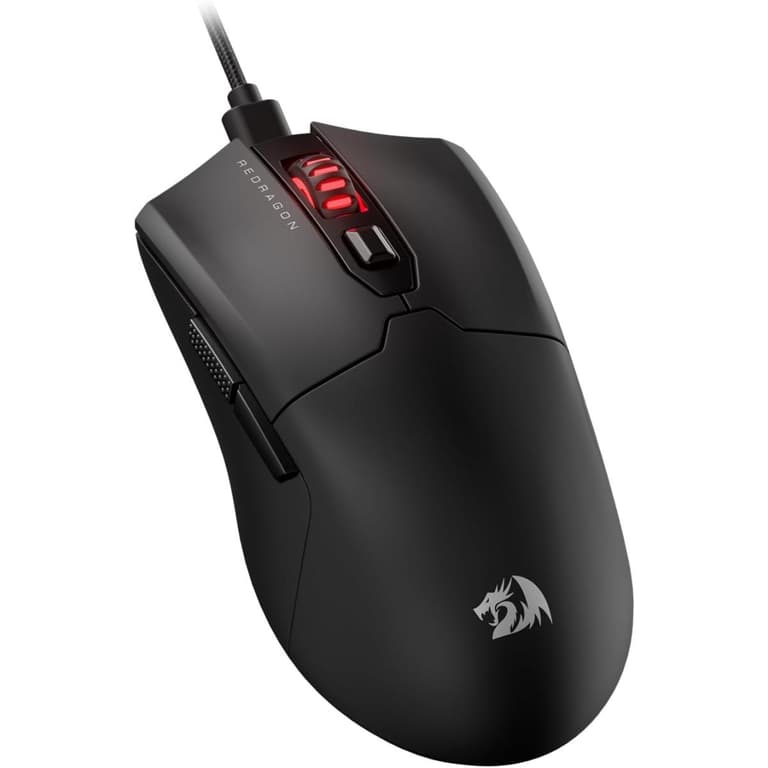 Redragon M995 FYZY Wired Gaming Mouse, 26000 DPI Optical Mouse with 6 Programmable Buttons & 5 Backlit Modes, 51G Ultra Lightweight, Software Supports DIY Keybinds - Black