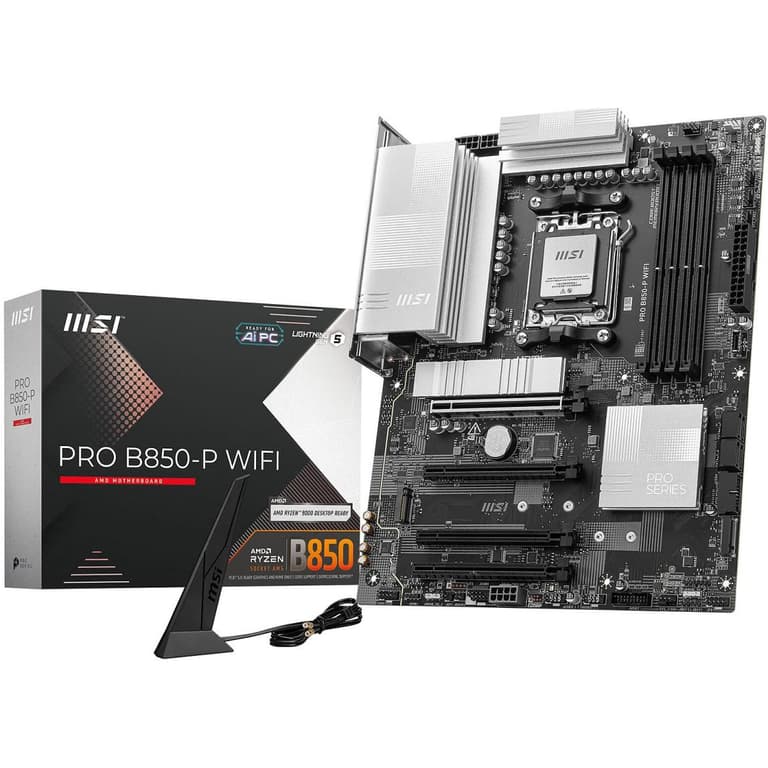 MSI PRO B850-P WIFI 7 AMD B850 AM5 ATX 3x M.2 Slots DDR5 USB 3.2 Gen 2x2 Type-C® USB4® Header & 5Gb Ethernet