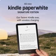 Amazon All-New Kindle Paperwhite Signature Edition (2024) 32GB WIFI 7"up to 12 Weeks Of Battery Life Auto-Adjusting Front Light, Wireless Charging With Our Fastest Kindle Ever - Metallic Black product image