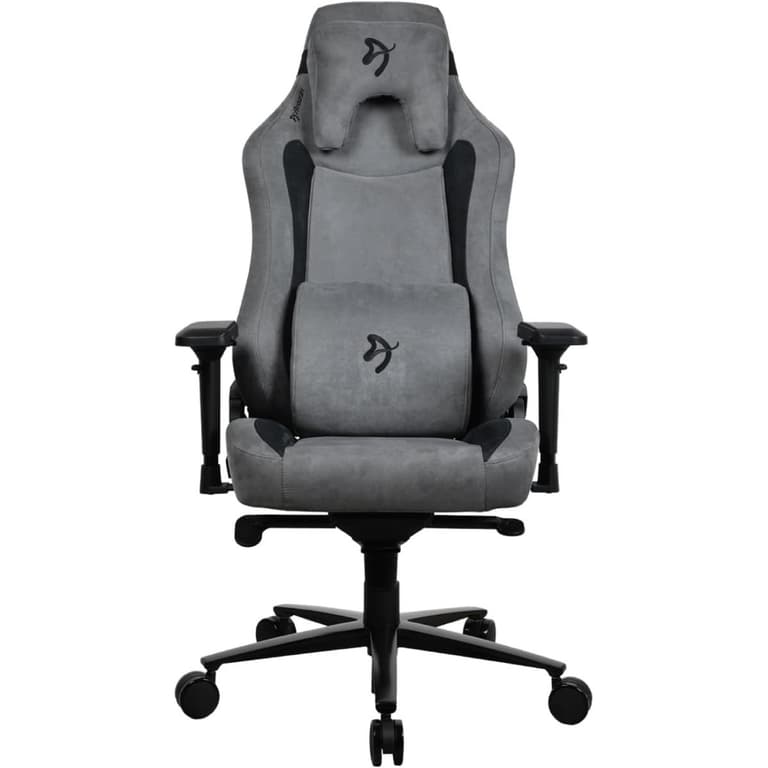 Arozzi Vernazza Supersoft Upholstery Material has a Unique Velvety Texture That is Fluid-Repellant & Breathable Memory Foam Lumbar Support 4D Armrest - Anthracite