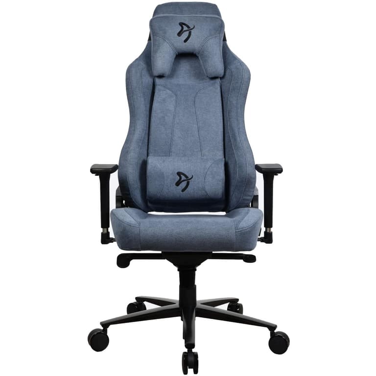 Arozzi Vernazza Soft Fabric Gaming Chair Multi-Dimensional Armrests Rocking & Lock-Tilt Function Adjustable Height & Backrest 3D Armrests - Blue