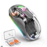 Coteci Dual Receiver Crystal silent mouse with RGB lights, 5.1 Bluetooth dual receiver USB A & Type-C 2.4G 2400 DPI product thumbnail 1