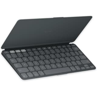 Logitech Keys-to-GO 2 Portable Wireless iPad Keyboard with Built-in Cover, Slim and Compact Bluetooth Keyboard for iPad, iPhone, Mac, and Apple TV, Easily Switch with Devices Arabic & English Layout- Graphite