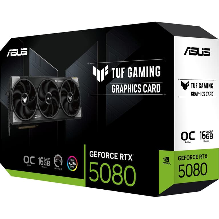 ASUS TUF Gaming Nvidia GeForce RTX 5080 16GB GDDR7 OC Edition PCI-Express 5.0 DLSS 4.0 Video Card