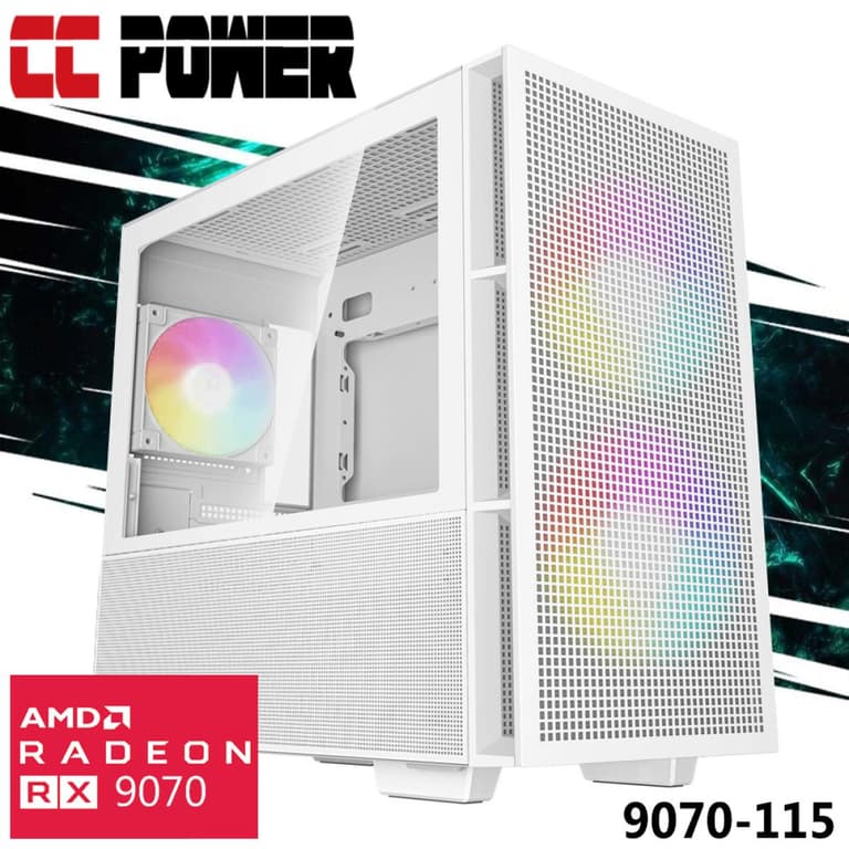 CC Power 9070-115 Gaming PC NEW 9Gen AMD Ryzen 9 7900X 12-Cores w/ AMD Radeon 9070 16GB DDR6 & Advanced Air Cooler
