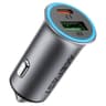 ACEFAST B16 95W Metal Car Charger Dual Port USB-A + USB-C Fast Charging Car Power Adapter Cigarette Lighter - Black product thumbnail 1