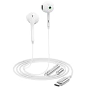 ACEFAST L7 USB-C Semi In-Ear Wired Earphones USB-C Headphones with Microphone for Mobile Phones / Tablets - White product image