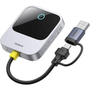 Baseus Wireless CarPlay Adapter for iPhone - Converts Wired CarPlay to Wireless, Plug & Play CarPlay for Cars from 2017 & for iPhone iOS 10+, Prime Trip Safe Journey, Only for Apple CarPlay - Grey product image