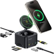 Baseus MagPro Series II 7-in-1 USB-C Hub with 15W Qi2 Wireless Charger, 4K@60Hz HDMI, 100W PD, 10Gbps Ports, SD Card Reader – Black product image