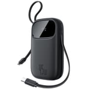 Baseus Qpow 3 Digital Display Power Bank with 2 Built-in USB-C Cables 10000mAh 45W Cosmic - Black product image