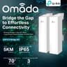 TP-Link Omada EAP215-Bridge KIT Point to Point Wireless Bridge Outdoor - 5GHz, 867Mbps, PtP&PtMP, 5km Range, 3 Gigabit Ports, PoE or DC Powered, IP65 Weatherproof, Preconfigured, Plug&Play product thumbnail 1
