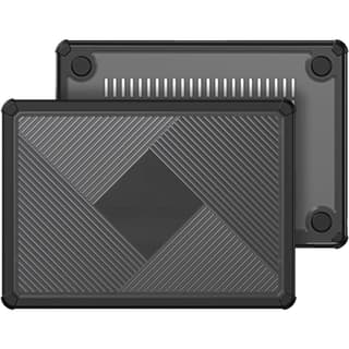 DUX DUCIS LCGH Series Hard Shell Case for Apple MacBook Air 15.3 (2023/2024) – Slim Protective Laptop Cover with Shock-Absorbing Bumper, Heat Dissipation Design & Non-Slip Secure Base – Black