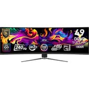 MSI MPG 491CQPX 49" QD-OLED Curved 1800R DQHD (5120 x 1440) 240Hz,.03ms, HDR 400 , Adaptive-Sync, HDMI 2.1 , OLED Care 2.0, Type-C up to 98WVGA , Height Adjustable, Speaker, Black product image