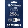 Samsung PRO Ultimate microSD Memory Card+Reader, 256GB microSDXC, Up to 200 MB/s, 4K UHD, UHS-I, Class 10, U3,V30, A2 for GoPRO Action Cam, DJI Drone, Gaming, Phones, Tablets product thumbnail 1