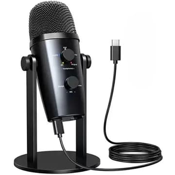 JMARY MC-PW10 Professional 4 Sound Modes USB Desktop Condenser Microphone - Black