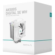 DeepCool AK500s Digital SE CPU Cooler 240w TDP Giant Heatsink 90mm Thickness 5 Copper Heat Pipes BBH 120mm PWM Fan w/Status Display Screen For AMD & Intel , White product image