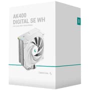 DeepCool AK400 Digital SE 1850 RPM PWM CPU Air Cooler 4 Heatpipes Chip Cooling Heatsink w/ w/ ARGB LED Strip & Digital Screen Displays , White product image