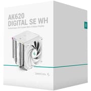 DeepCool AK620 Digital SE CPU Air Cooler Mighty 260w TDP 6 Copper Heat Pipes Dual-Tower CPU Cooler w/ ARGB LED Strip & Digital Screen Displays , White product image
