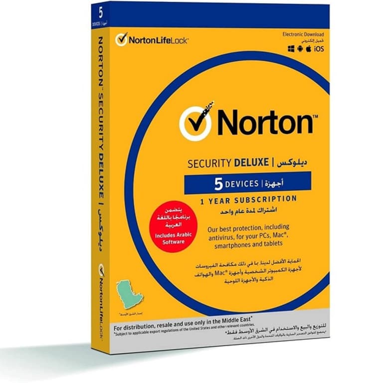 Norton by Symantec Deluxe Internet Security & Antivirus software 5 Device - 12 Months (Activation Key Card)