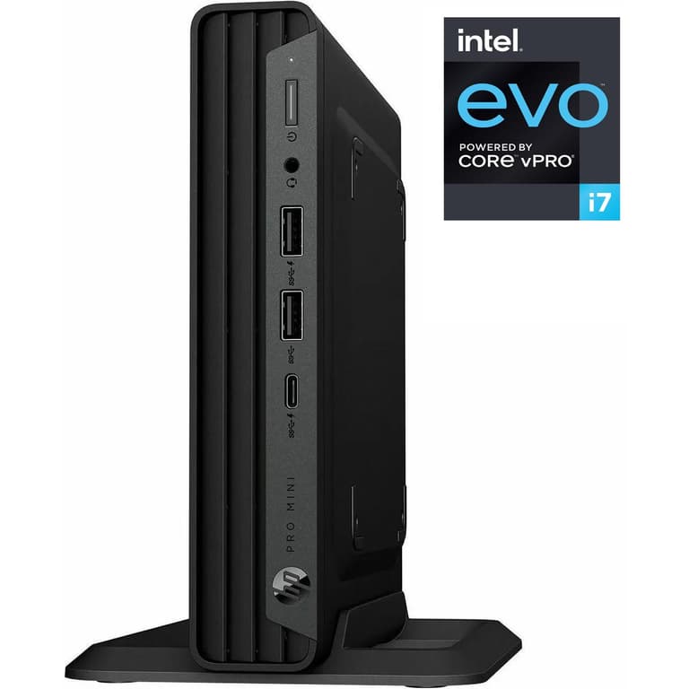 HP Pro Mini 400 G9 (2024) 14Gen Intel Core i7 vPro 20-Cores Mini Size Commercial-Grade Performance Upgradable Design w/ 3 Years Warranty , Black