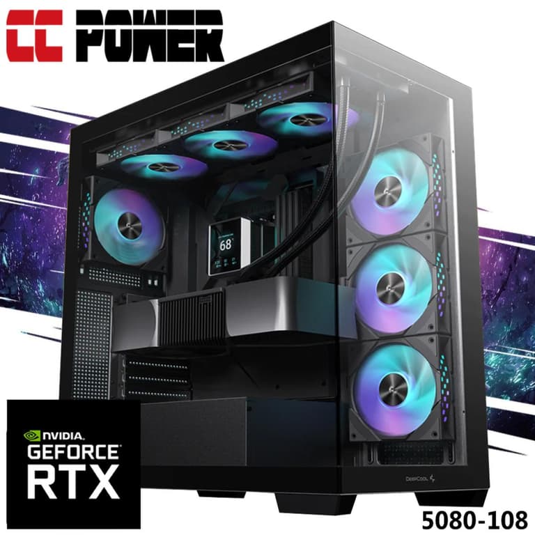 CC Power 5080-108 Gaming PC NEW Intel Core Ultra 7 K-Series 20-Cores w/ Nvidia RTX 5080 16GB DDR7 & Liquid Cooler