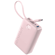 Anker Power Bank Battery Pack, 20,000mAh 22.5W High Speed Charging Portable Charger with Built-in USB C Cable, 1 USB-C, 1 USB-A, for iPhone 15/15 Plus/15 Pro/15 Pro Max, MacBook, Galaxy - Pink product image