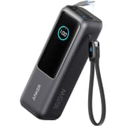 Anker Zolo Power Bank 165W, 25,000mAh Portable Charger with Triple 100W USB-C Ports for Multi-Device Charging, Built-in and Retractable Cables, for iPhone 16/15 Series, MacBook, Samsung, and Laptop's - Black product image