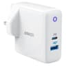 Anker PowerPort PD+ 18W Type-C + 15W USB-A with LED Indicator, UK Plug Wall Charger - White product thumbnail 1